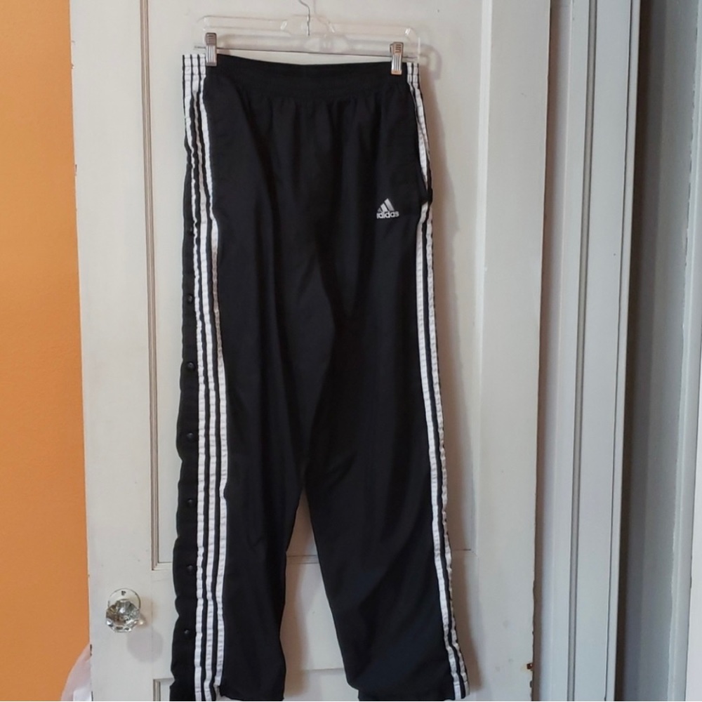 Vintage Adidas Three Stripped Tear Away Snap Pants RARE!